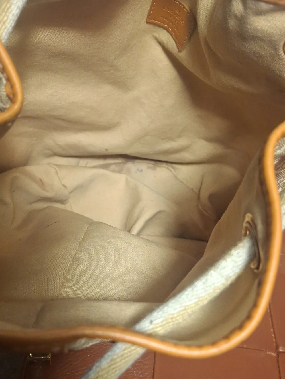 Louis Vuitton Beige Monogram Jacquard Drawstring Bucket Bag